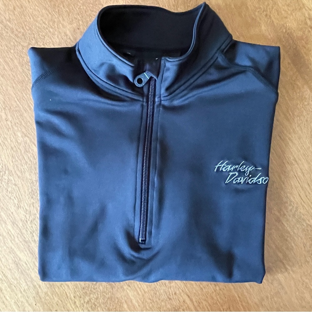 Harley Davidson Black Quarter-Zip Pullover - Picture 11 of 11